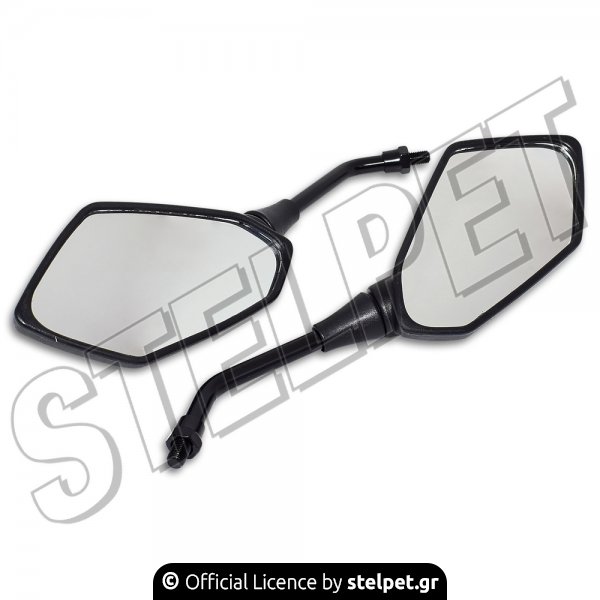 Καθρέπτες ζευγάρι Yamaha 10mm πολυγωνικοί QY-1108 Motorcycle Mirror